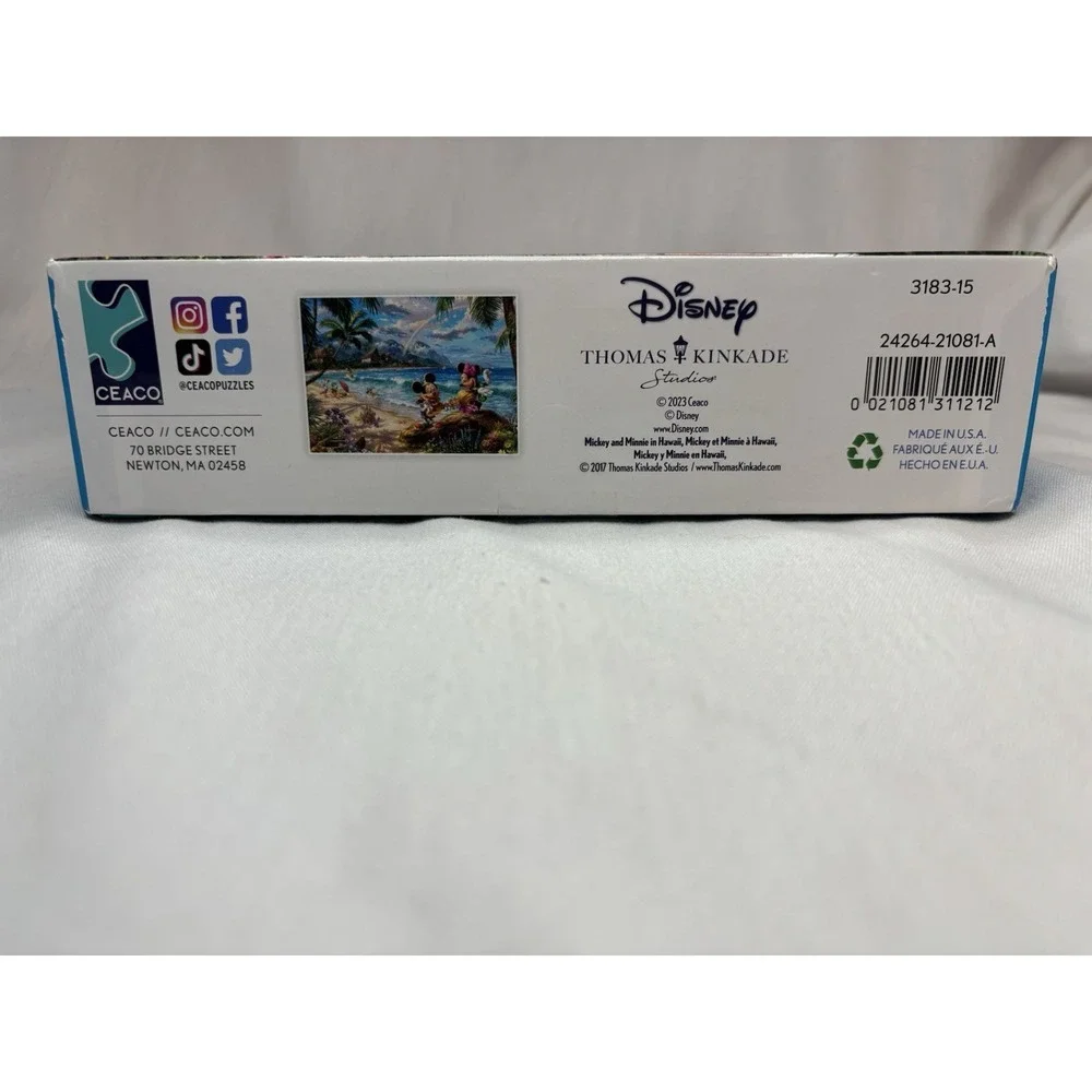 Ceaco Thomas Kinkade Disney Mickey & Minnie Hawaii 1000 Piece Puzzle NIP